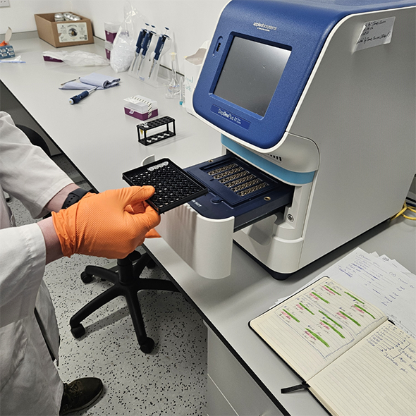 a photo of bevcraft testing in lab